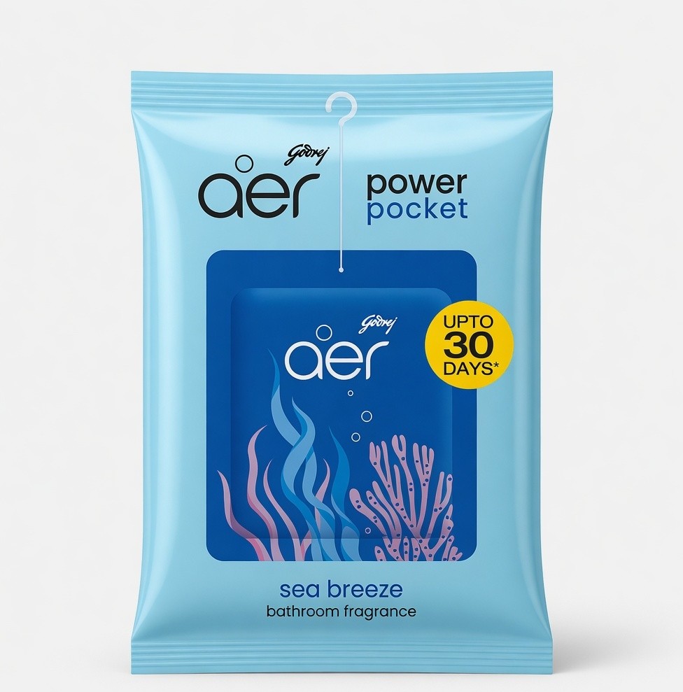 Godrej Aer Power Pocket Sea Breeze Bathroom Freshener