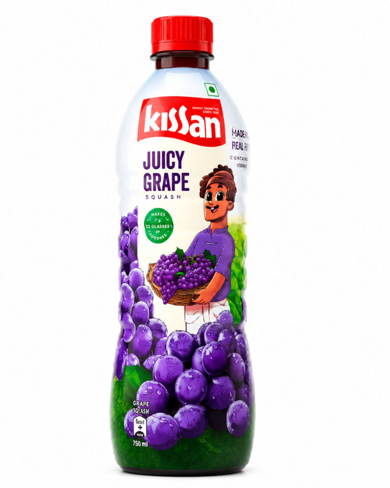 KISSAN GRAPE SQUASH 750ML