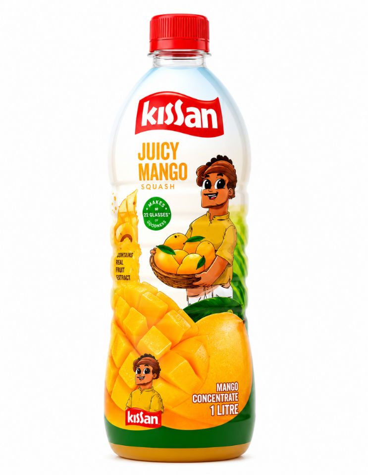 KISSAN MANGO SQUASH 750ML