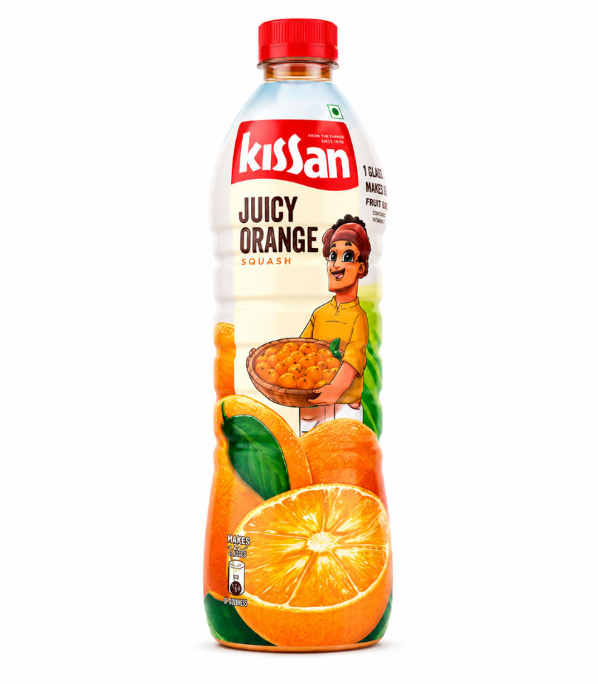 KISSAN ORANGE SQUASH 750ML