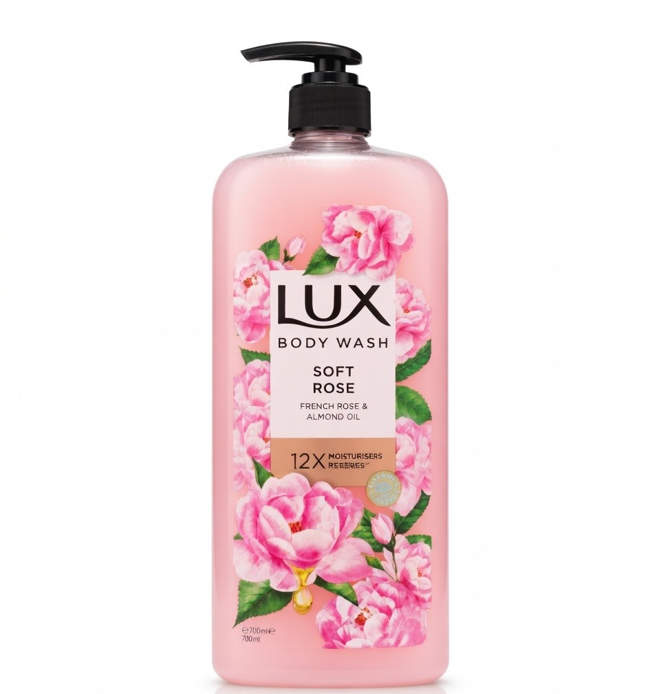 LUX SOFT ROSE BODY WASH 750ML