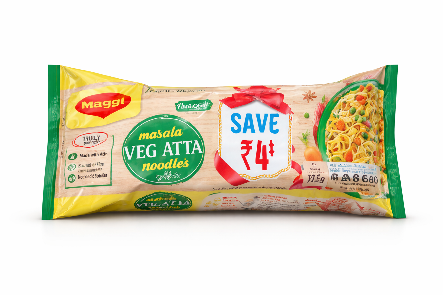 MAGGI VEG ATTA NOODLES 290GM