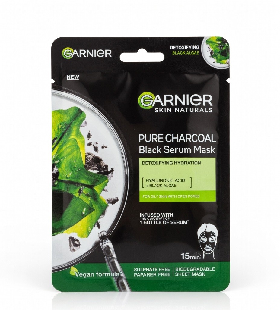 GARNIER BLACK SERUM MASK PURE CHARCOAL