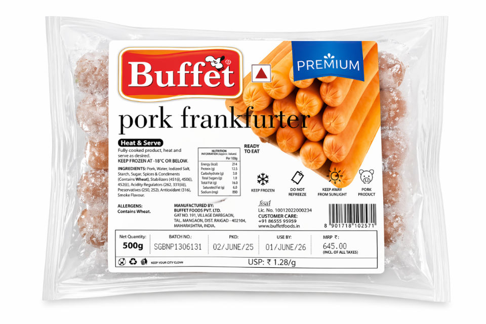 BUFFET  PORK FRANKFURTER 500G