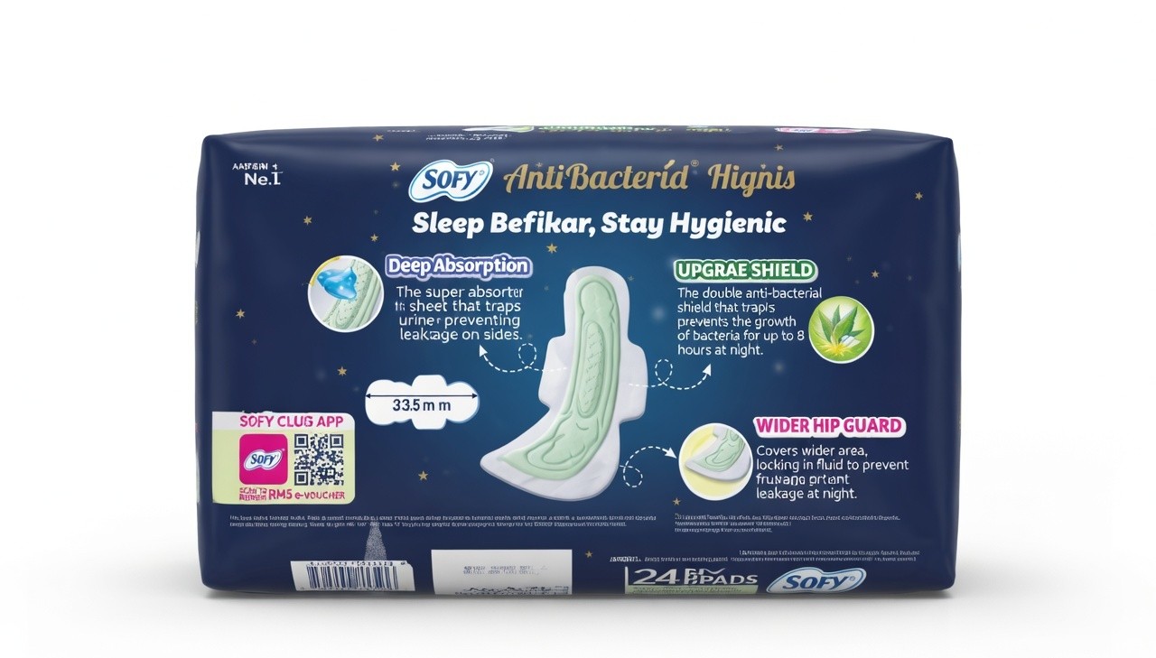 SOFY ANTI BACTERIA NIGHTS XXL 30P