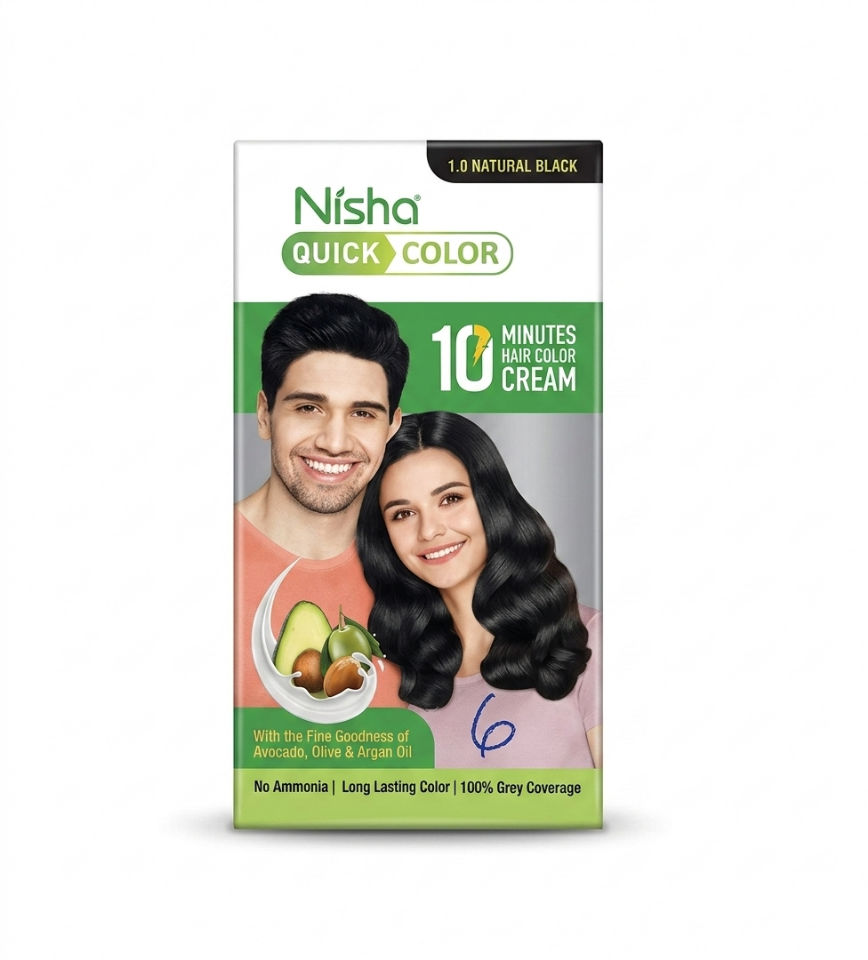 NISHA HAIR COLOR N BLACK 1.0
