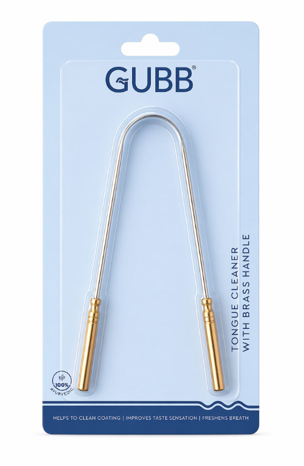 GUBB TONGUE CLEANER G BRASS HANDLE