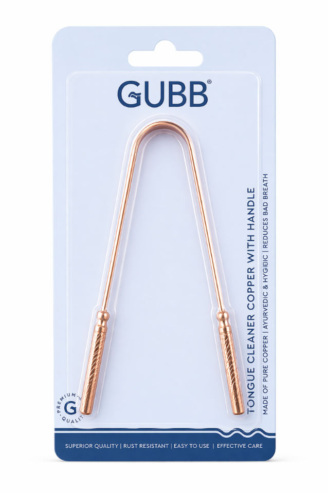 GUBB TONGUE CLEANER COPPER WITH HANDLE