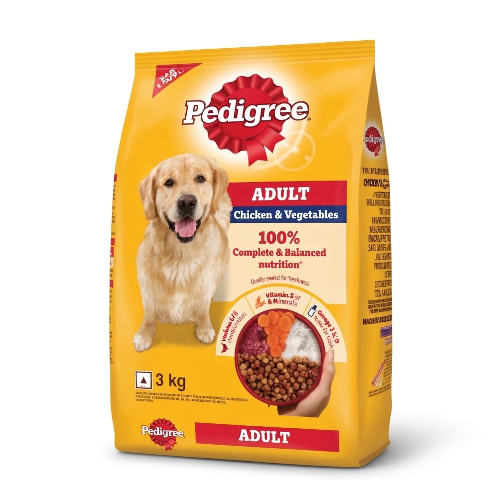 PEDIGREE ADULT CHICKEN AND VEG 1KG