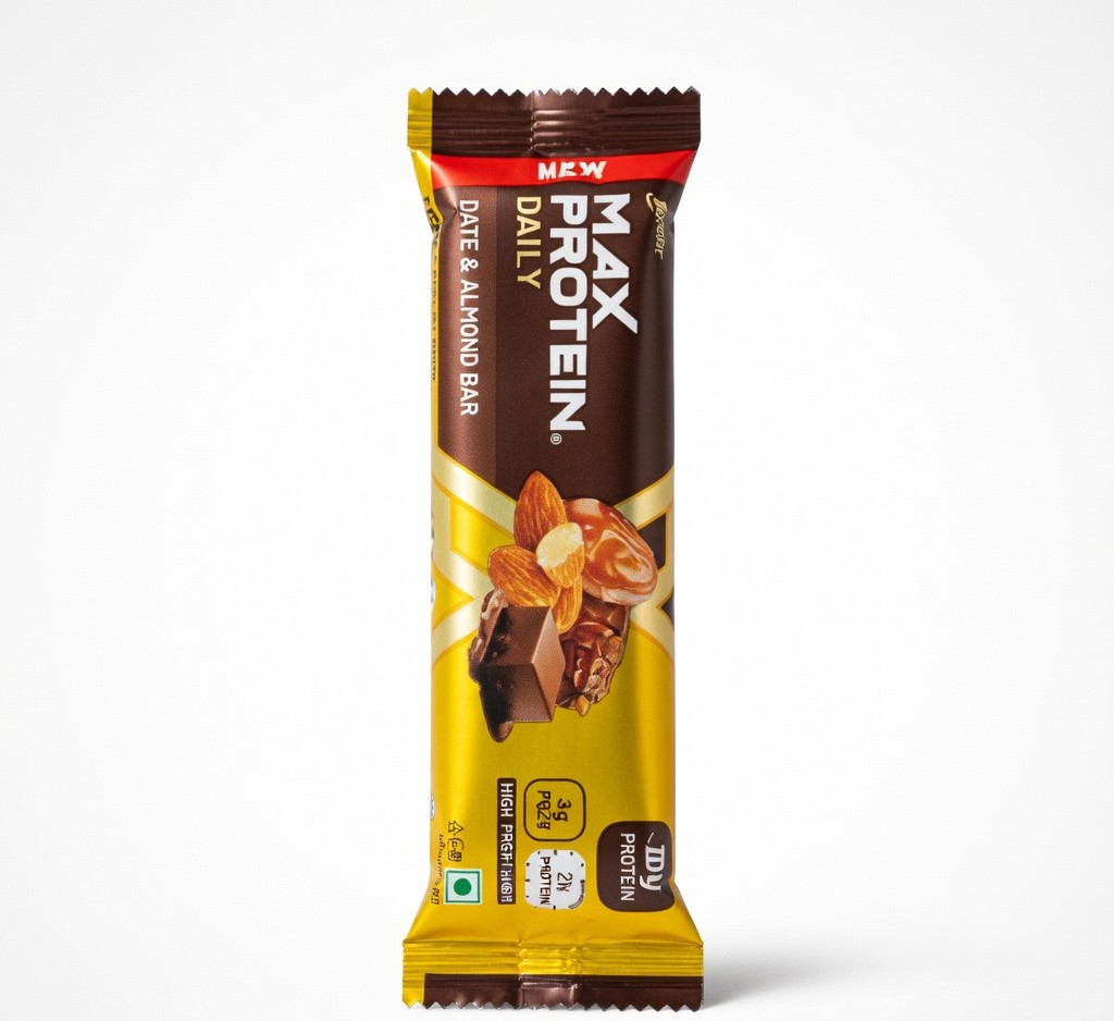 MAX PROTEIN ACTIVE DATE AND ALMOND BAR 75G
