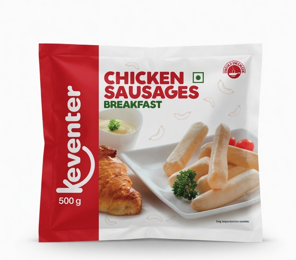 KEVENTER CHICKEN SAUSAGES BREAKFAST 500GM