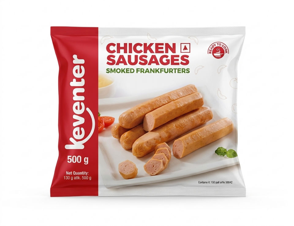 KEVENTER CHICKEN SMOKED FRANK SAUSAGE 500GM