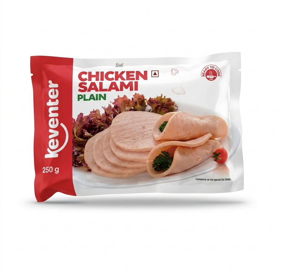 KEVENTER CHICKEN SALAMI PLAIN 250GM