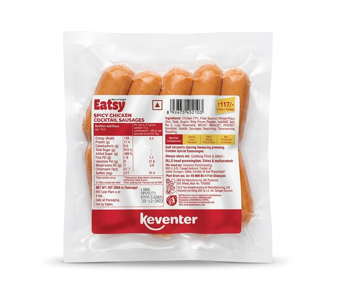 KEVENTER SPICY CHICKEN COCKTAIL SAUSAGE 150GM