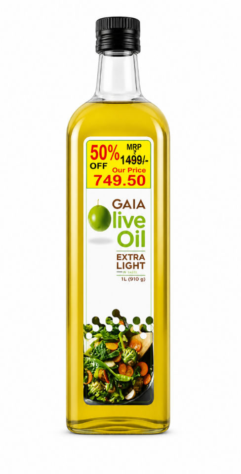 GAIA EXTRA LIGHT OLIVE OIL 1LTR