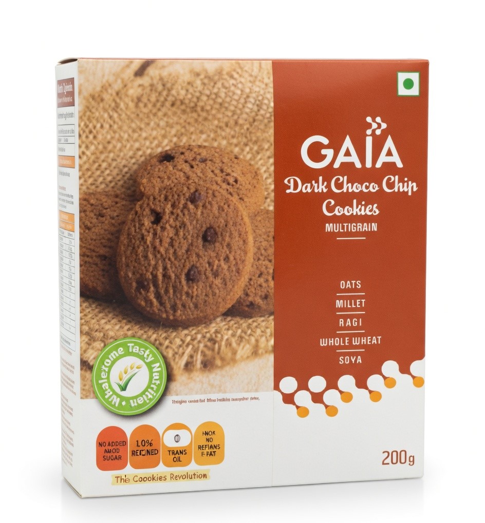 Gaia Dark Choco Chip Cookies
