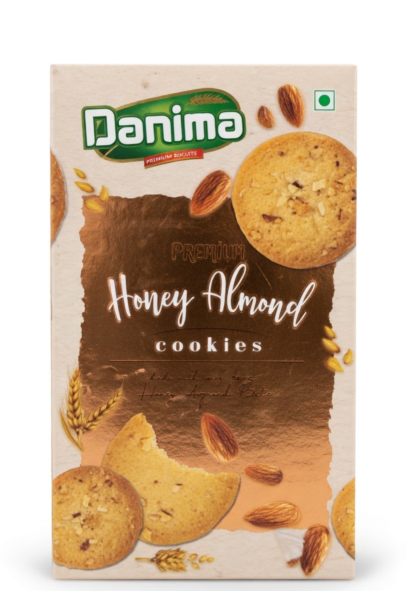 DANIMA HONEY ALMOND COOKIES 250G