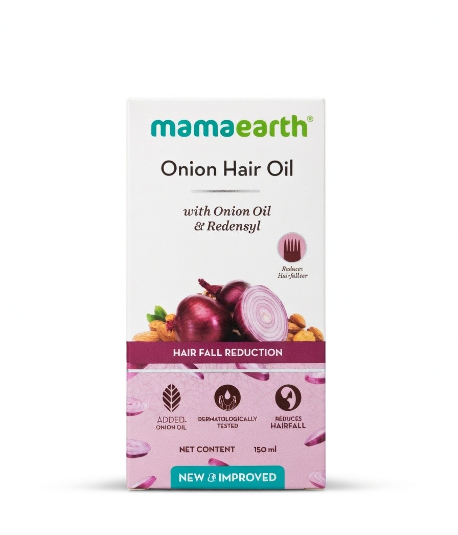 MAMAEARTH ONION HAIR OIL WITH ONION OIL & REDENSY HAIR FALL CONTROL 50ML