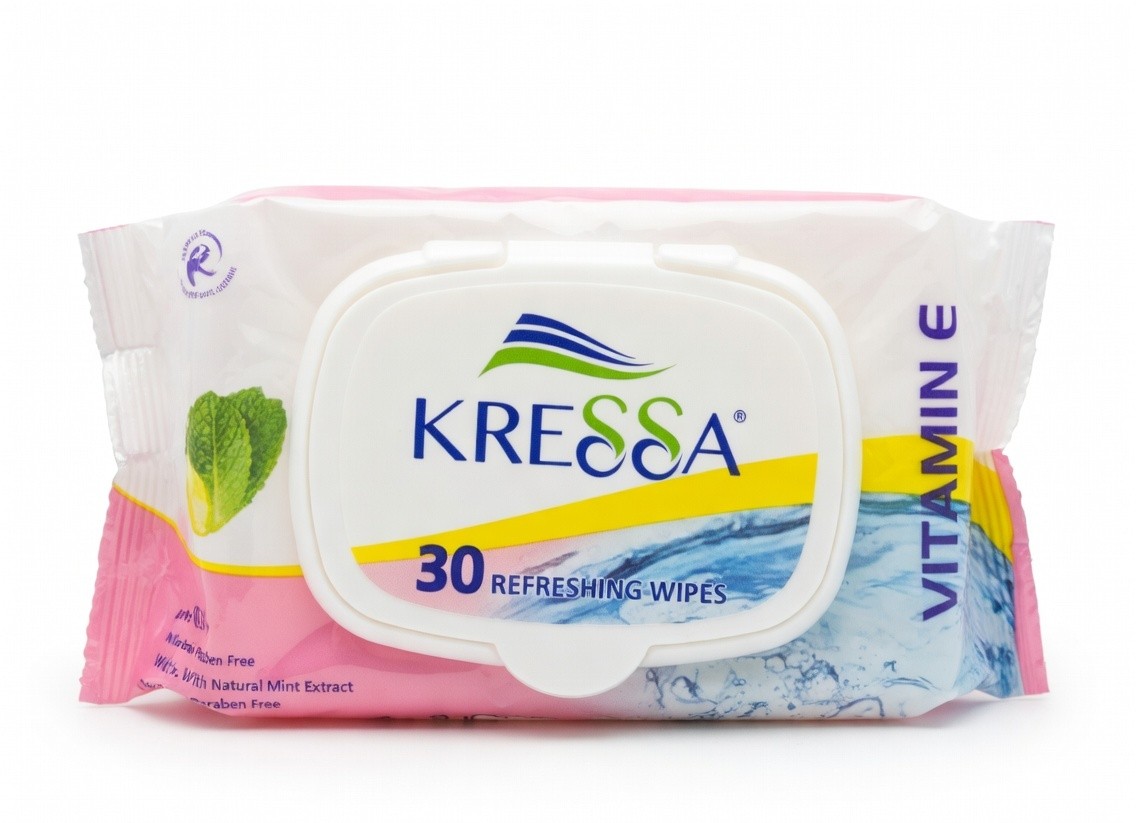 KRESSA VITAMIN E MINT WIPES