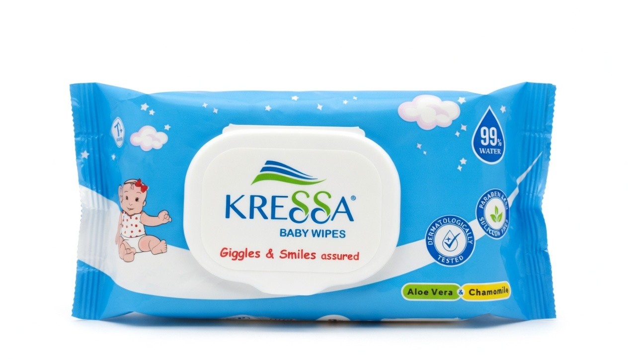 KRESSA BABY WIPES ALOE VERA CHAMOMILE