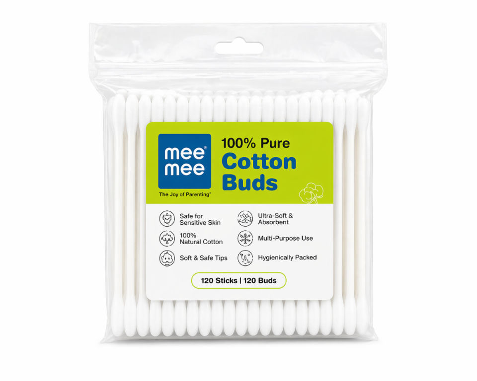 MEE MEE PURE COTTON BABY BUDS 100PC