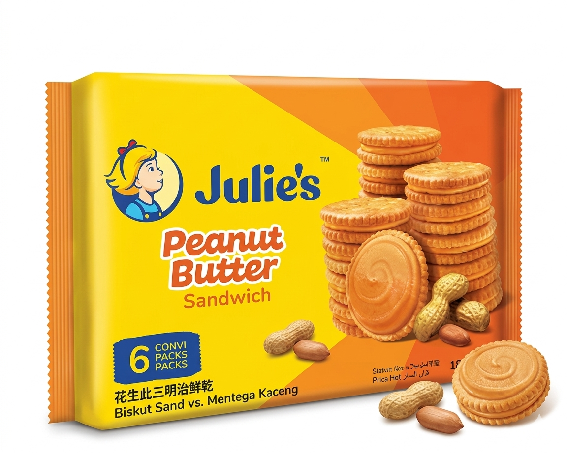 JULIES PEANUT BUTTER SANDWICH 180GM