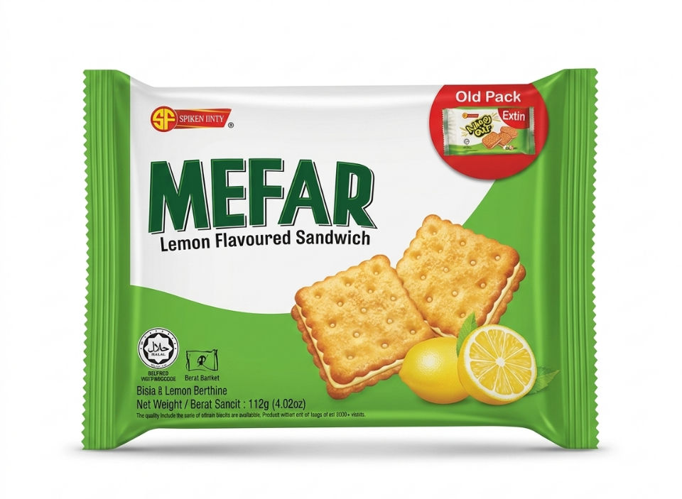 MEAFAR LEMON FLAVOURED SANDWICH 114G