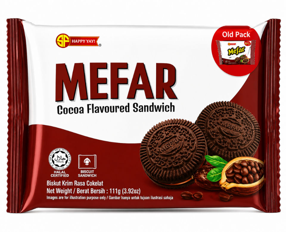 MEFAR COCOA FLAVOURED SANDWICH 111G