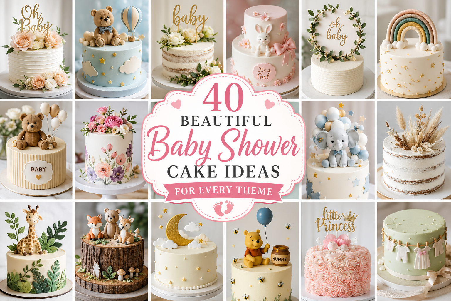 Baby Shower Cake Ideas: 40 Beautiful Designs for Every Theme