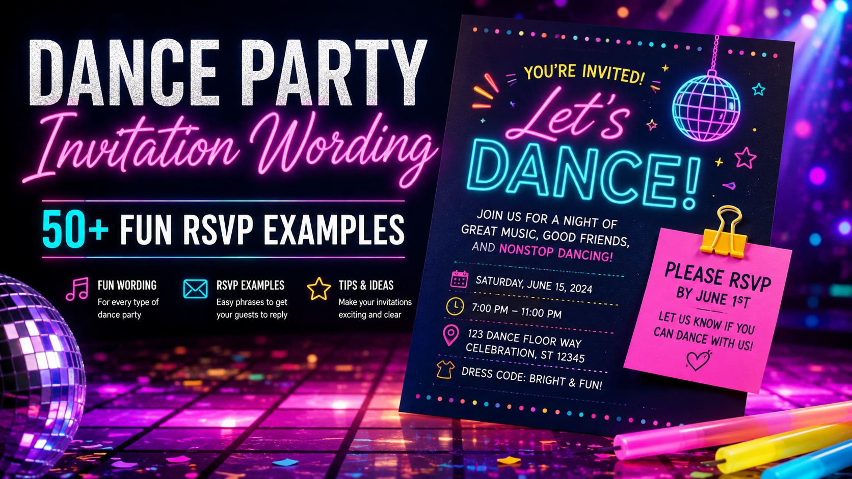 Dance Party Invitation Wording: 50+ Fun RSVP Examples