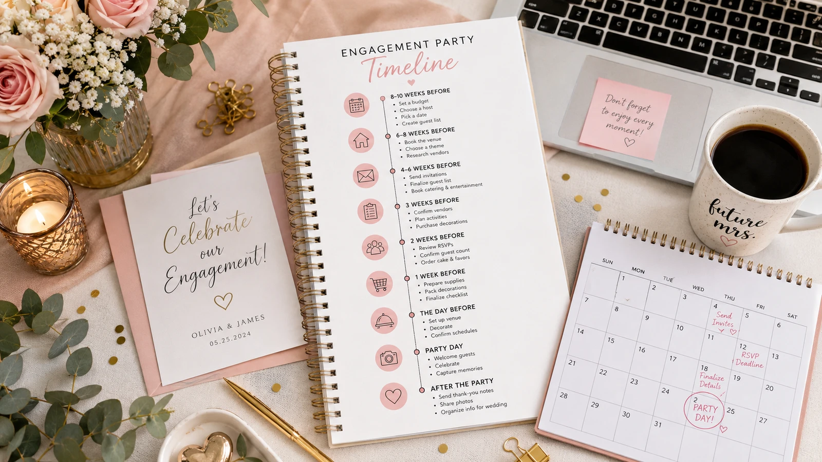 The Ultimate Engagement Party Timeline: A Week-by-Week Planning Guide