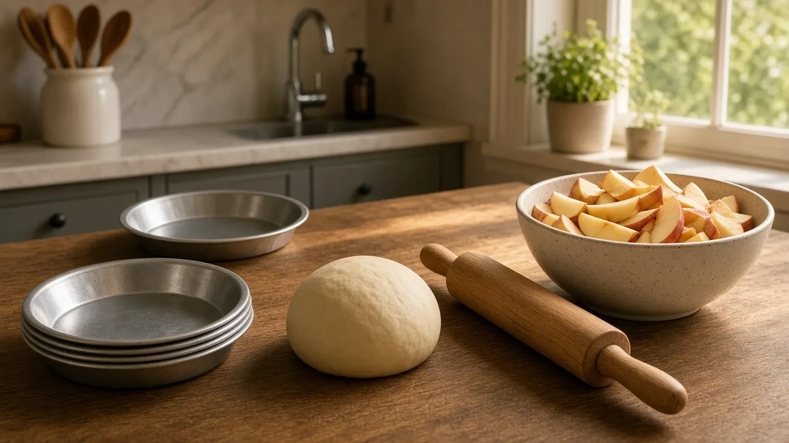 Pie Baking Party RSVP Website: Tin Counts, a Rack Cap, and a Filling Line