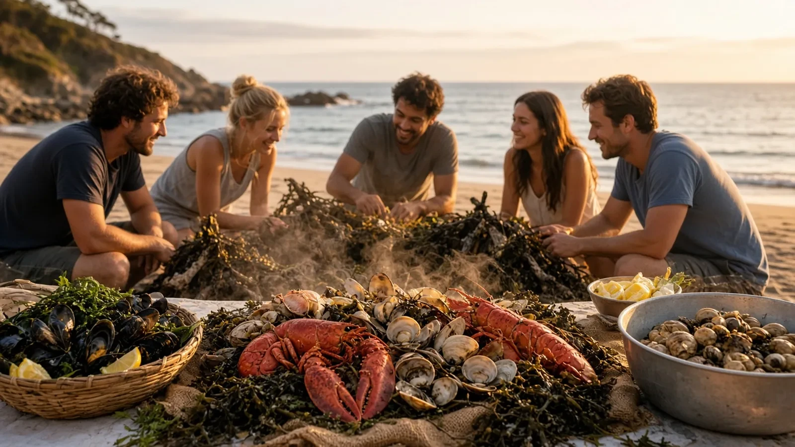 Clambake RSVP Website: Pit Servings, Shellfish Lines, and a Tide-Locked Start