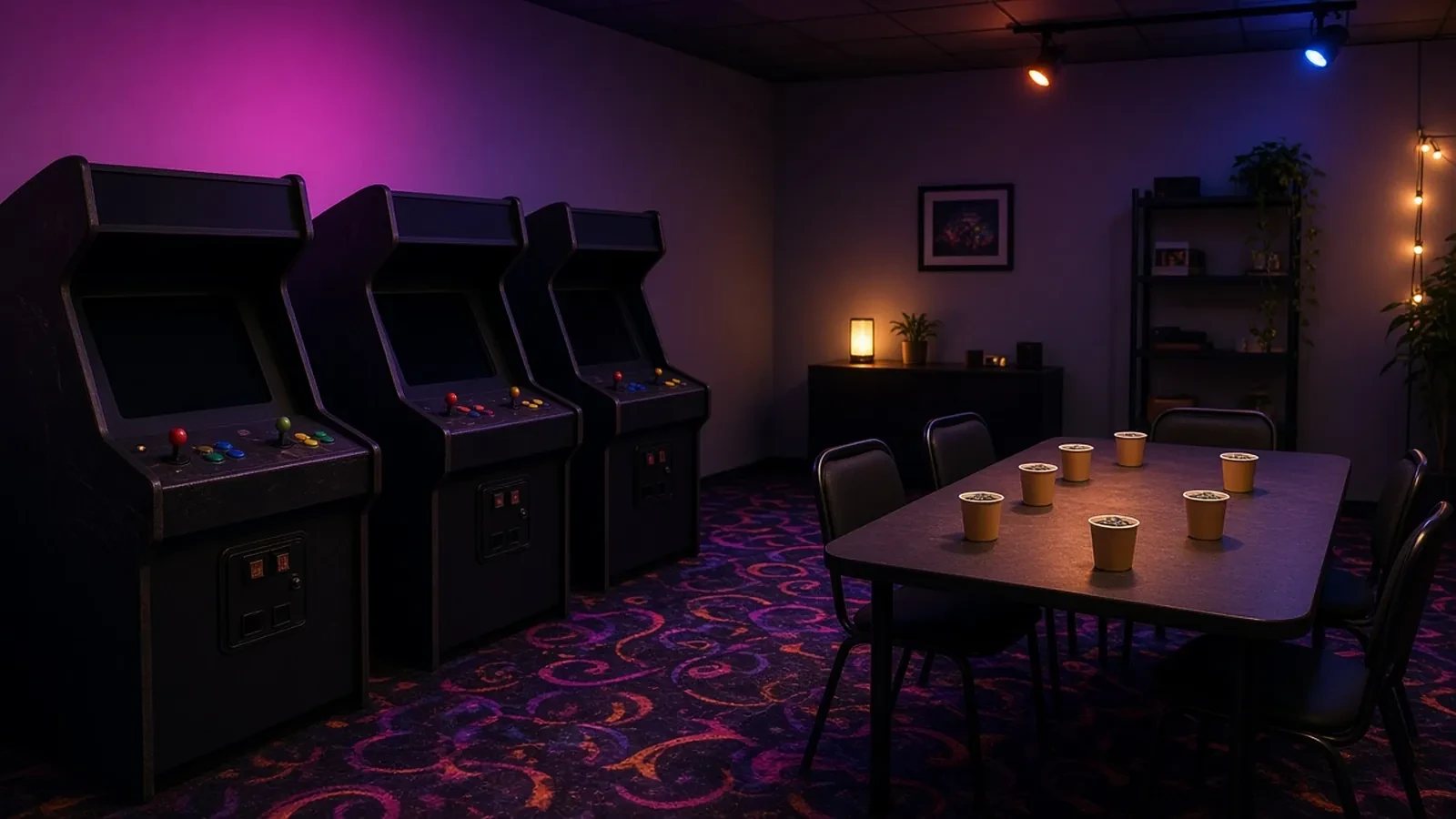 Arcade Party RSVP Website: Room Capacity, Game Cards, and a Locked Headcount