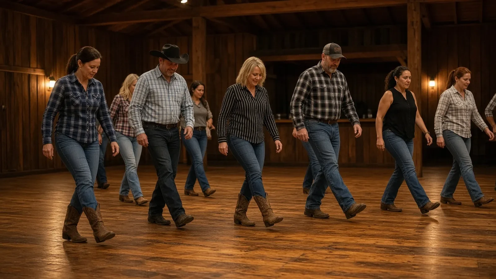 Line Dancing Night RSVP Website: Floor Spots, a Beginner or Experienced Track, and a Lesson Cap