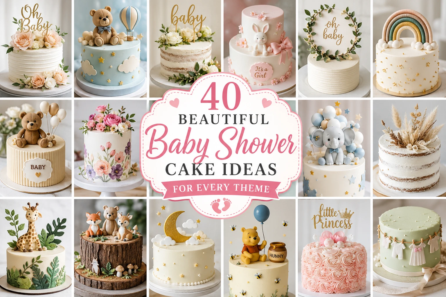 Baby Shower Cake Ideas: 40 Beautiful Designs for Every Theme