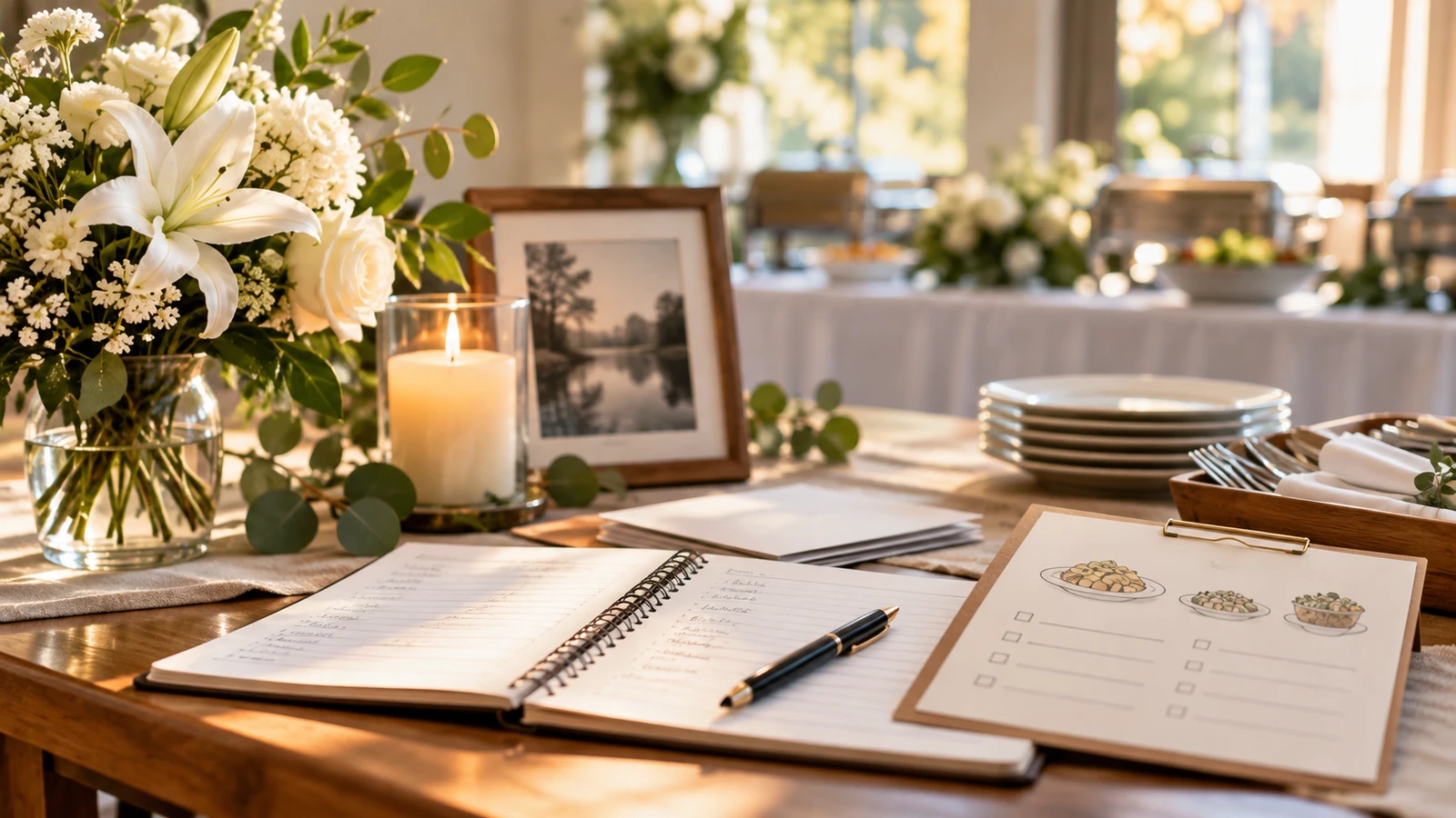 Funeral Reception RSVP: Guest Count for Family Meals