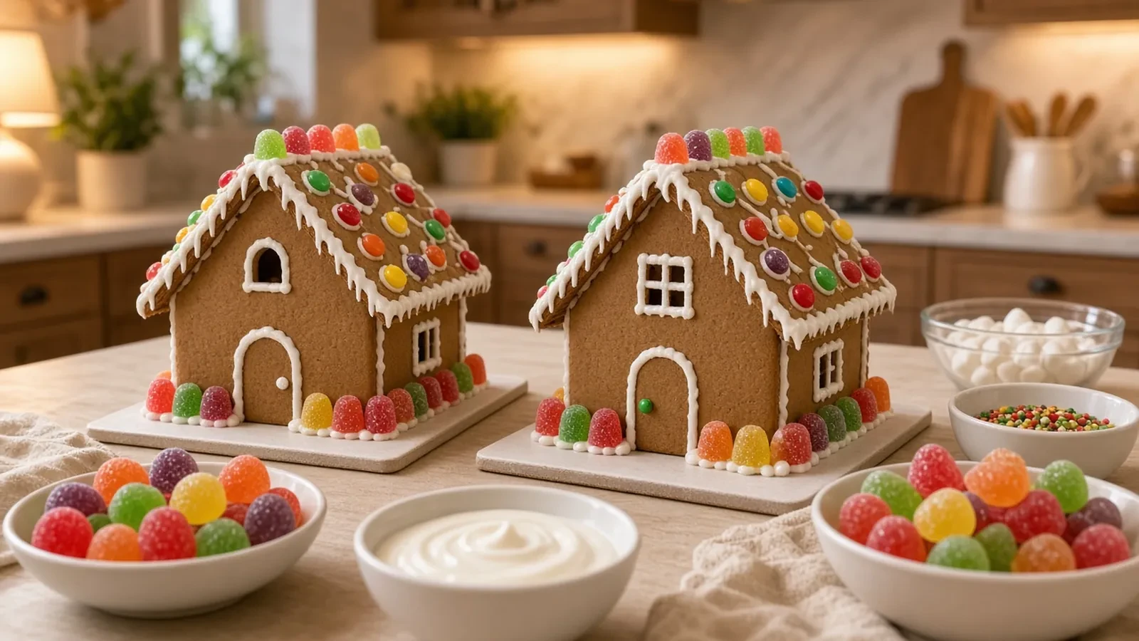 Gingerbread House Party RSVP Website: Kit Counts, a Table Cap, and an Icing Line