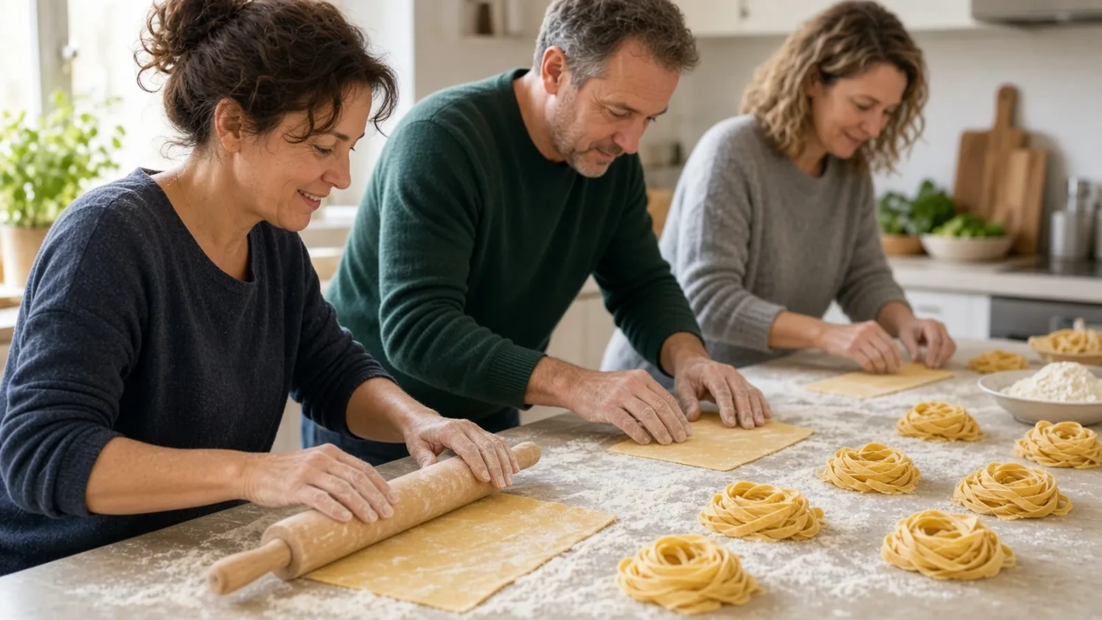 Pasta-Making Class RSVP Website: Station Seats, Dough Counts, and a Dietary Line