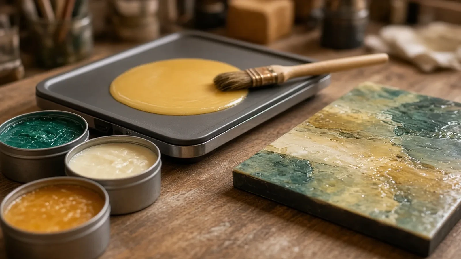 Encaustic Workshop RSVP Website: Wax Counts, a Griddle Cap, and a Fuse Line