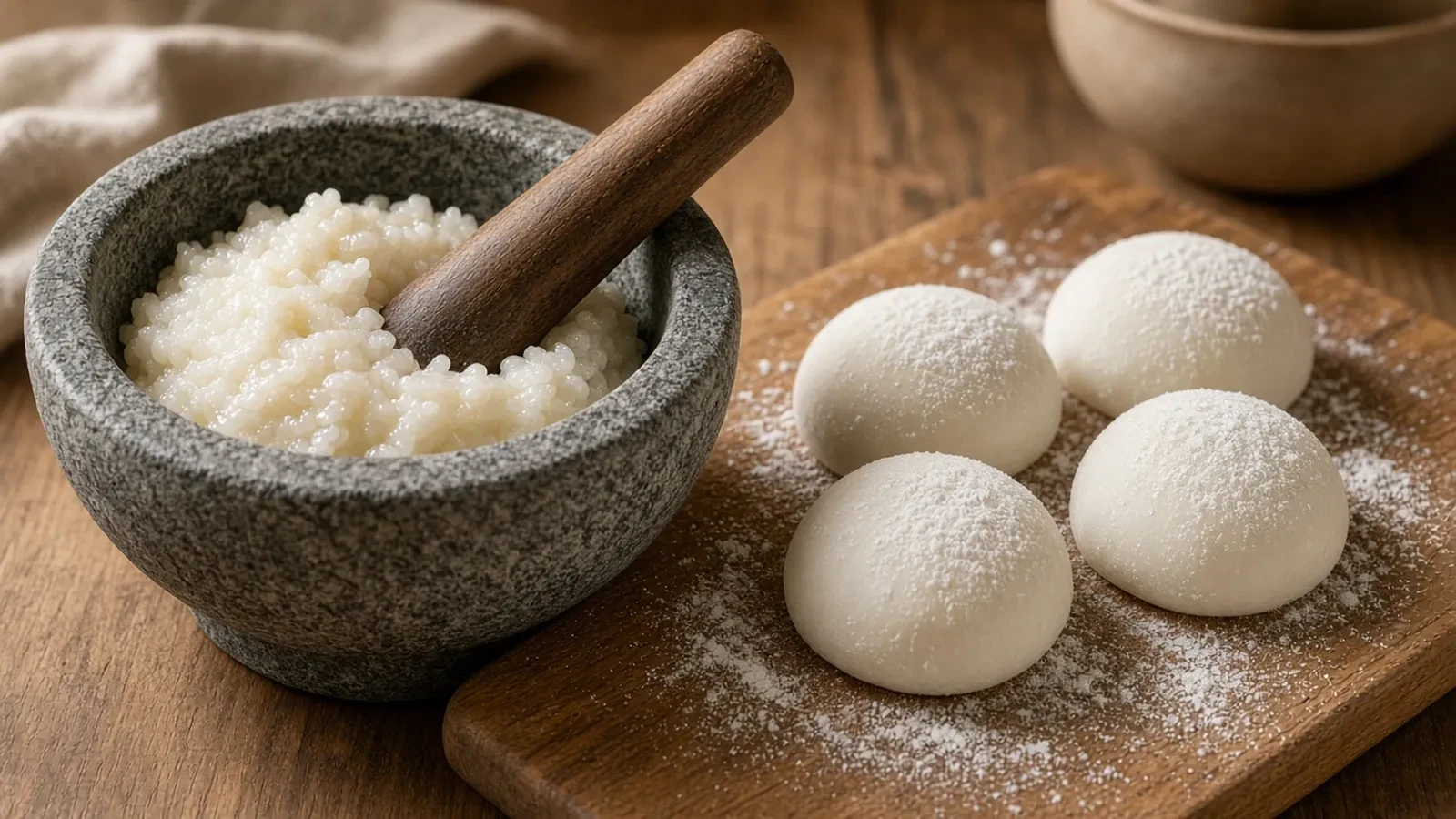 Mochi Making Party RSVP Website: Rice Counts, a Mortar Cap, and a Pound Line