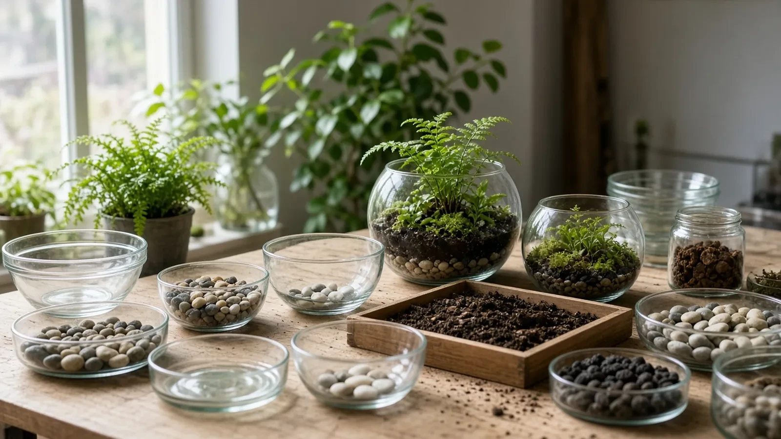 Terrarium Workshop RSVP Website: Vessel Counts, a Plant Set, and a Table Cap