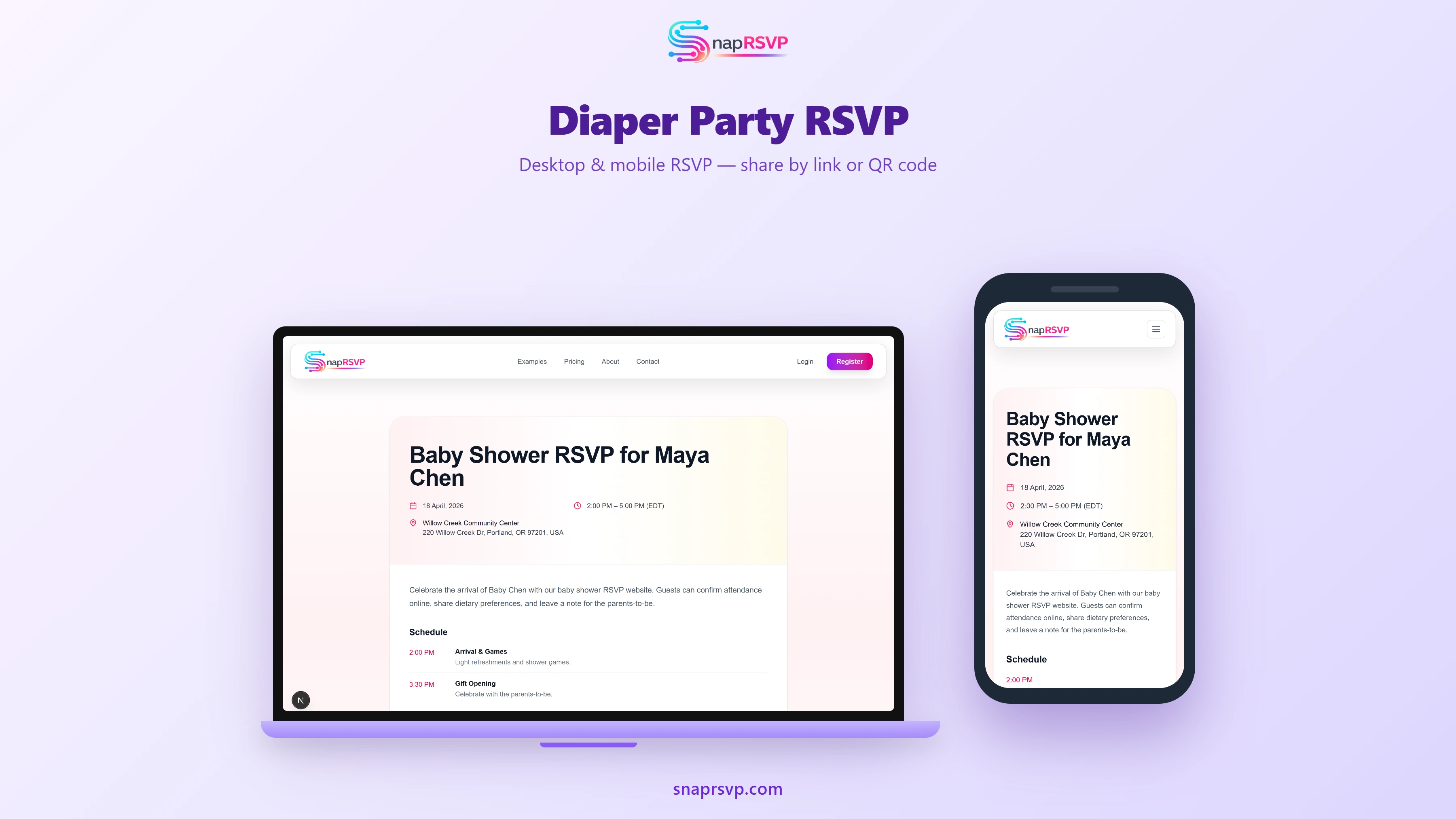 Diaper Party RSVP Wording for Dads & Co-Ed Bashes