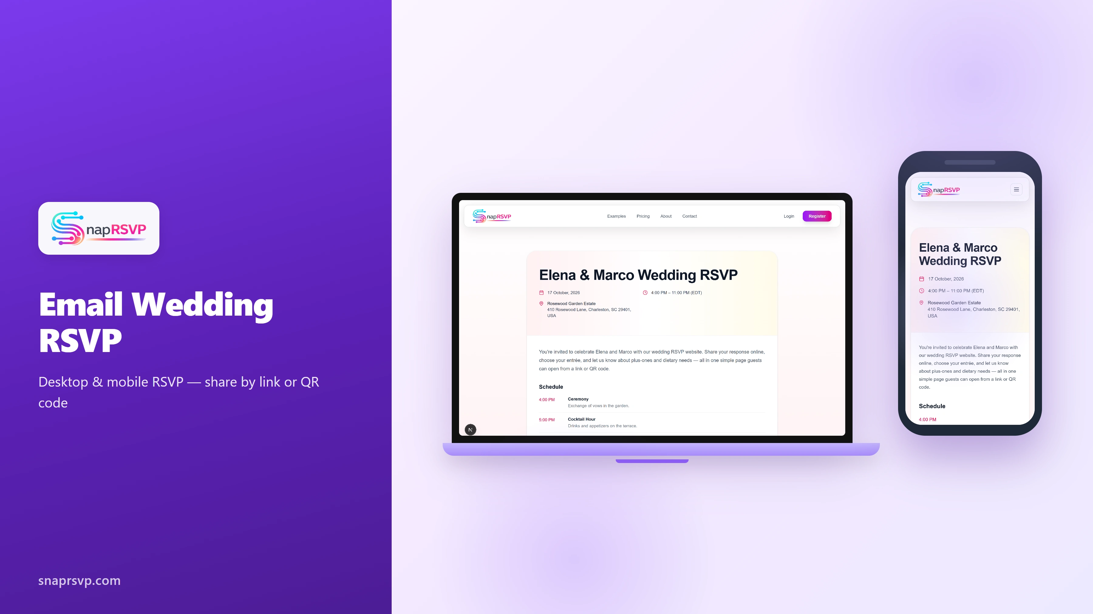Email Wedding RSVP Invitation Wording & Subject Lines