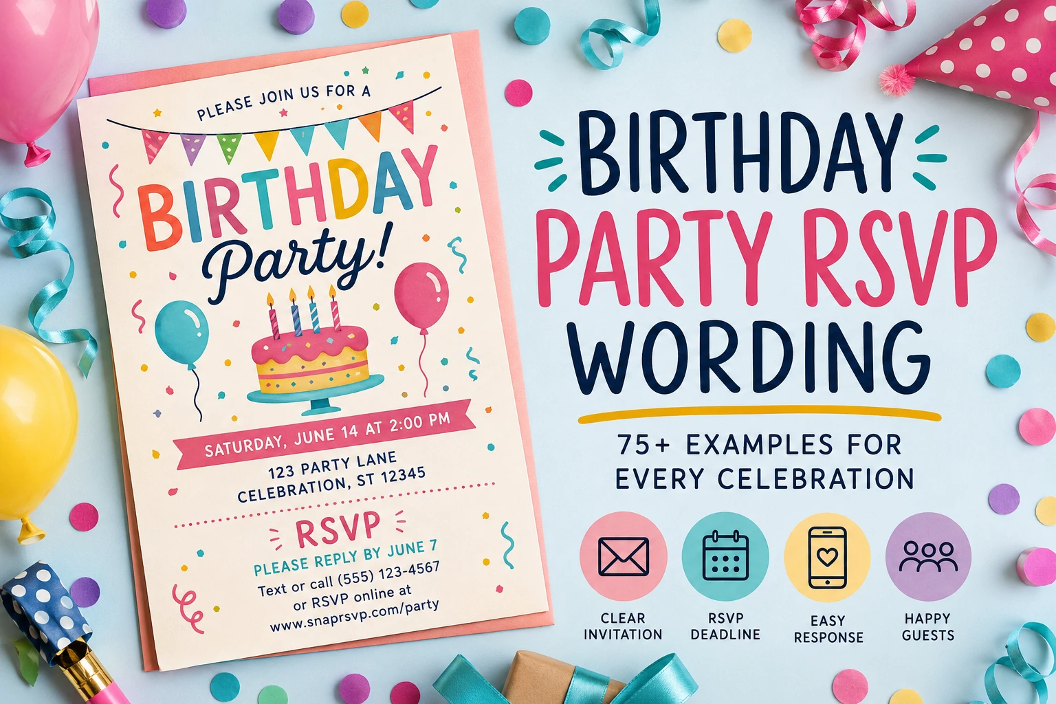 Birthday Party RSVP Wording: 75+ Examples for Every Celebration