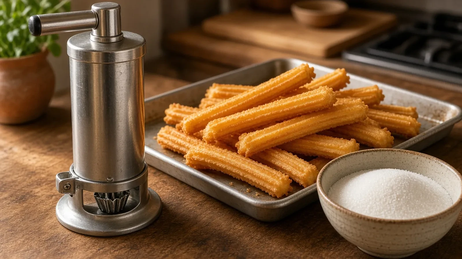 Churro Party RSVP Website: Batter Counts, a Press Cap, and a Sugar Line