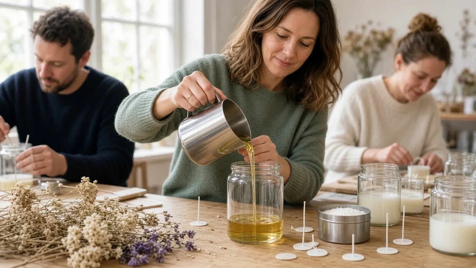 Candle Making Class RSVP Website: Pour Stations, a Wax Batch, and a Pickup Window