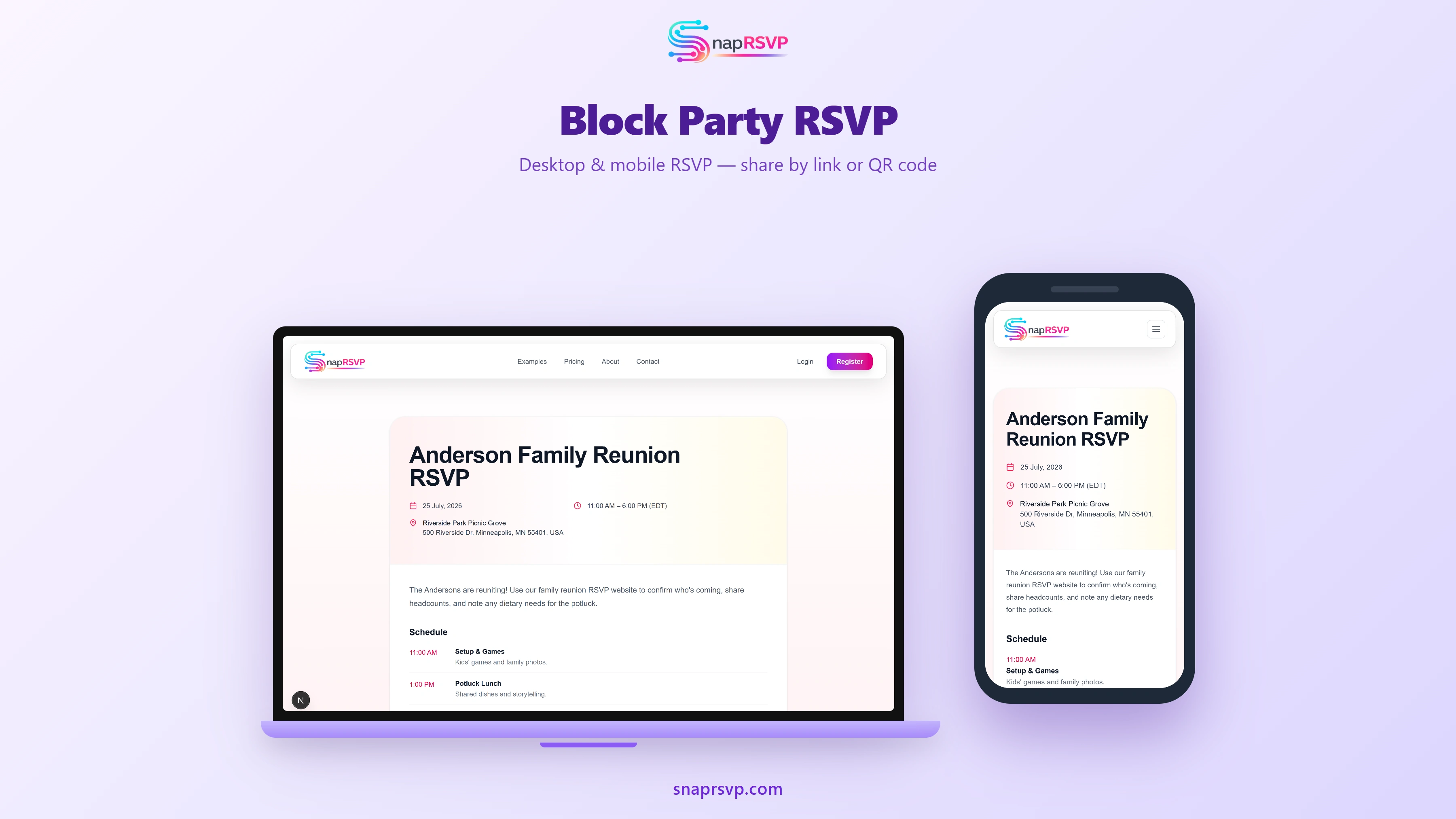 Neighborhood Block Party RSVP Online