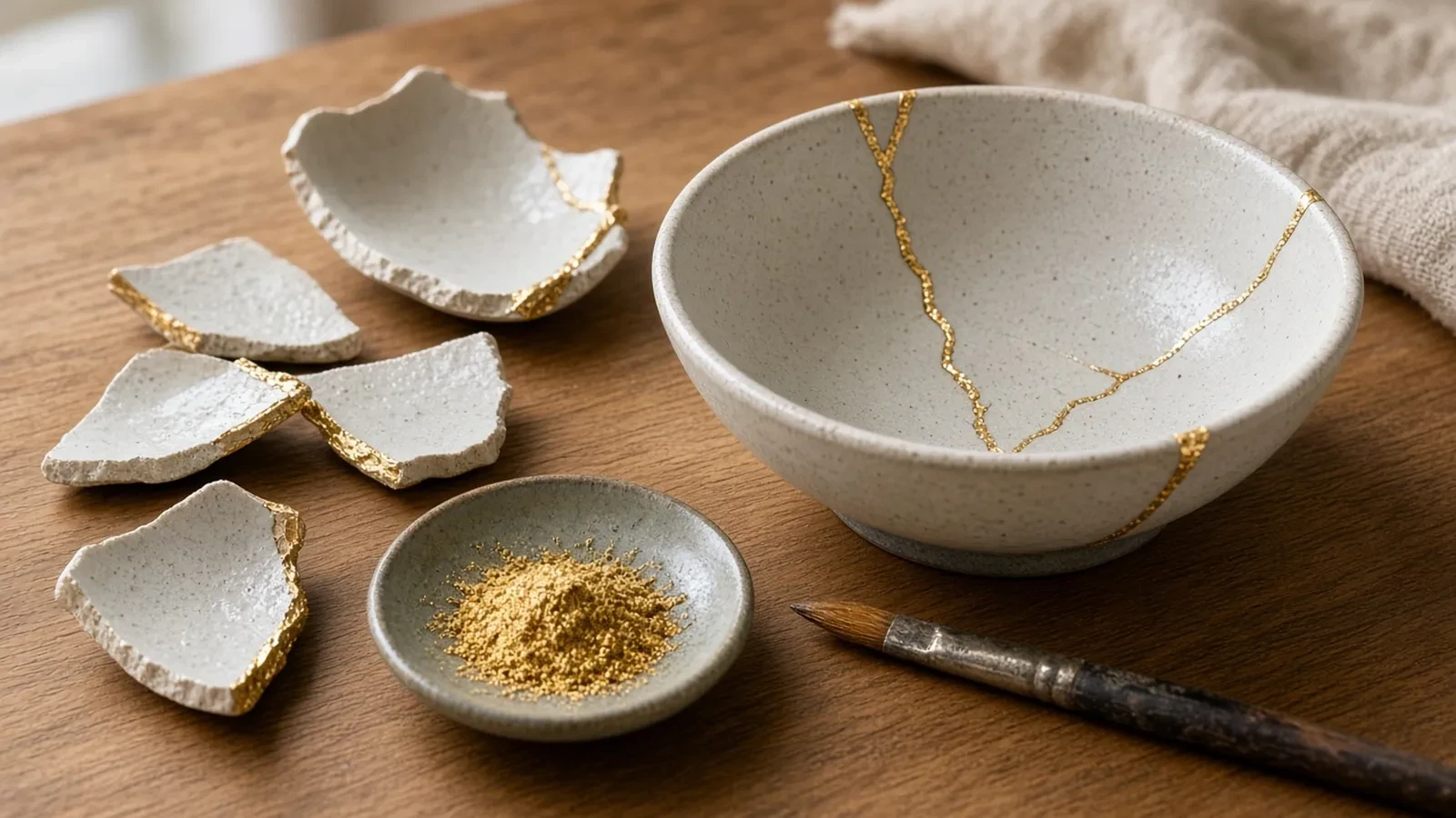 Kintsugi Workshop RSVP Website: Shard Counts, a Bench Cap, and a Lacquer Line