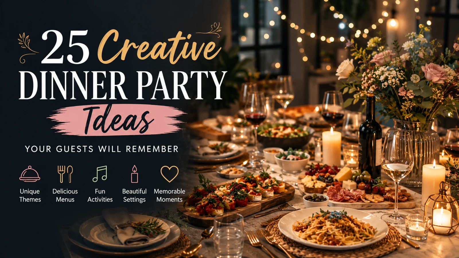 25 Creative Dinner Party Ideas Your Guests Will Remember